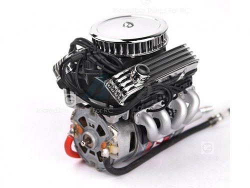 GRC 1/10 Vintage V8 Scale Engine w/ Radiator Motor Cooling Fan Air Filter