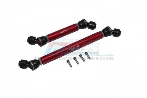 GPM Racing Steel + Aluminum Front + Rear CVD Drive Shaft (AXI03006) for Axial SCX10 III- Red