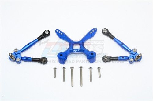 GPM Racing Aluminium Rear Tie Rods With Stabilizer for Traxxas Ford GT4-Tec 2.0 - Blue