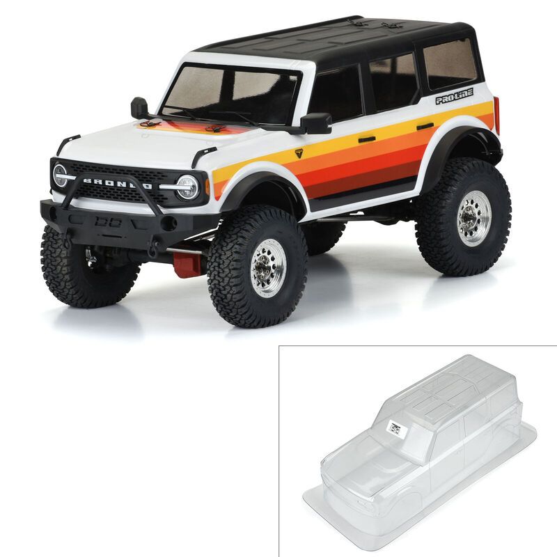 Pro-Line 2021 Ford Bronco Clear Body Set with Scale Molded Accessories for 12.3