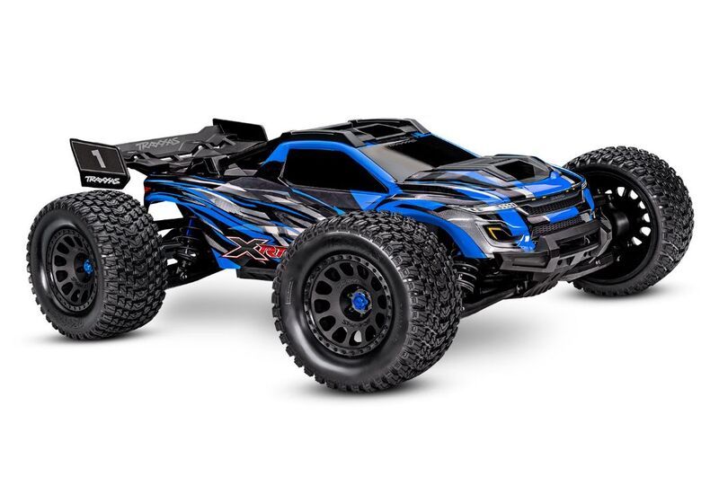 Traxxas XRT: Brushless Electric Race Truck with TQi Traxxas Link Enabled 2.4GHz Radio System, Velineon VXL-8s brushless ESC (fwd/rev),and Traxxas Stability Management (TSM) - Blue
