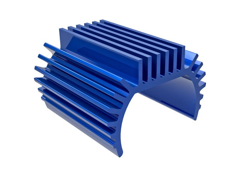 Traxxas Heat Sink, Titan 87T Motor (6061-T6 Aluminum, Blue-Anodized)