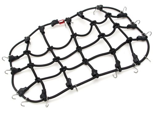 Team Raffee Co. Scale Accessories Elastic Luggage Net with Hooks 20x12cm for RC Crawler & Truck Black