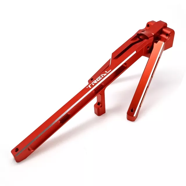 TREAL Aluminum 7075 Rear Chassis Brace(1) with Rear Towers(2) Set for 1/8 Traxxas Sledge - Red
