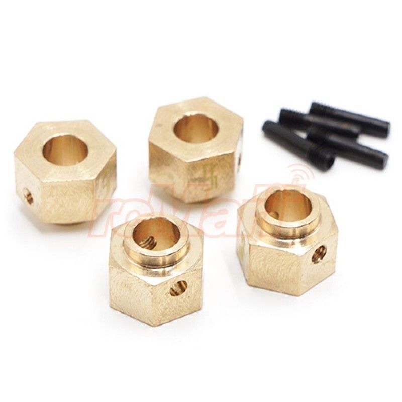 12MM BRASS HEX ADAPTOR 8MM OFFSET 4PCS FOR TRAXXAS TRX-4 TRX4-6