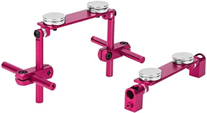 Magnetic Rc Car Body Mount Kit, Lightweight Adjustable Body Mount, for Sakura S/XI/CS Tamiya 416/417(Pink)