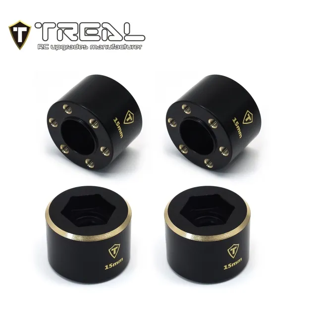 TREAL 1.9 Wheel Hubs Brass Weights 15mm Widen Adapters Compatible with 1/10 RC Crawlers