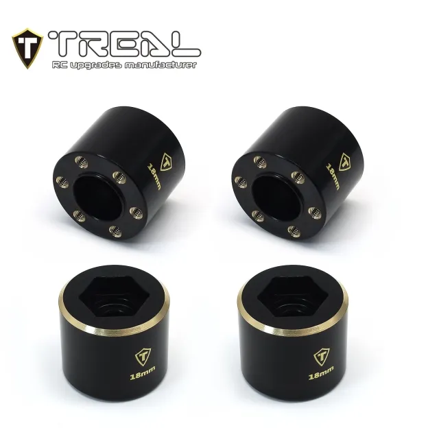 TREAL 1.9 Wheel Hubs Brass Weights 18mm Widen Adapters Compatible with 1/10 RC Crawlers