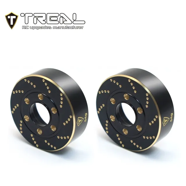 TREAL 1.9 Brass Wheel Weights 64g Brake Disc Weights(2) for 1/10 Crawler Wheels