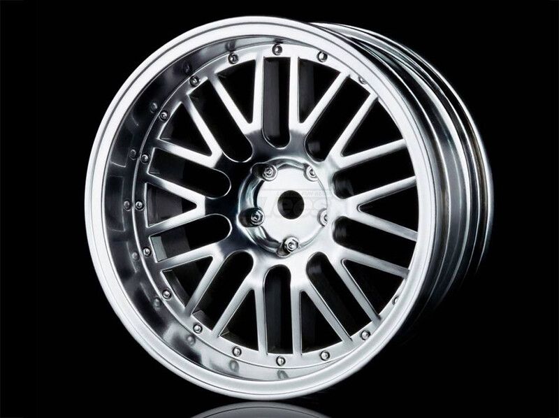 MST 10 Spokes 2 Ribs Wheel (+8) (4) Flat Silver