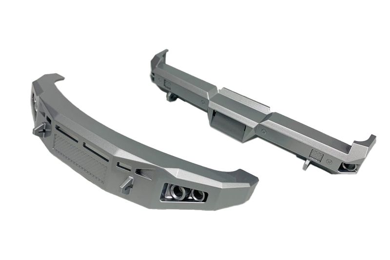 Matte Silver Bumper Set, Front and Rear, for F250 or F450