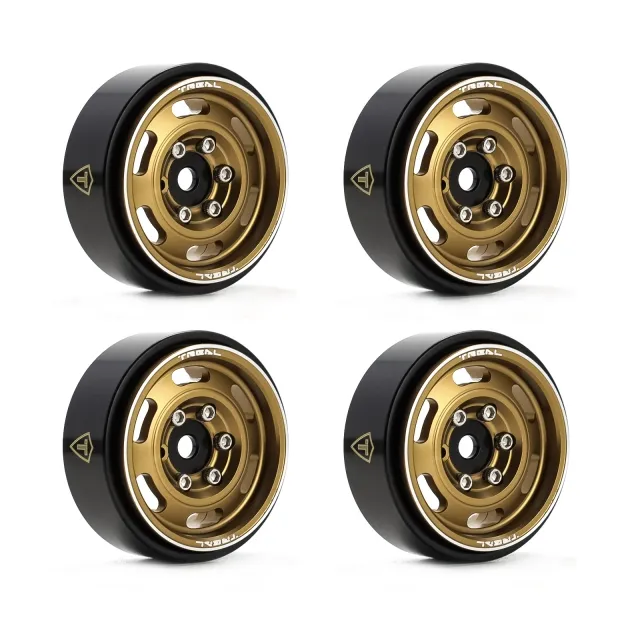 TREAL 1.0'' Vintage Beadlock Wheels(4P) for SCX24 -Type E - Bronze