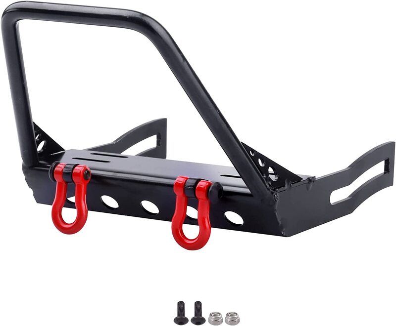 Metal RC Crawler Front Bumper with Winch Mount Shackles