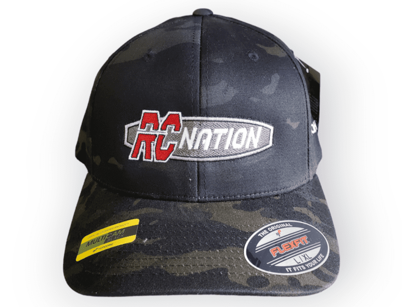 RC Nation Flex Fit Hat - Black Camo - L/XL