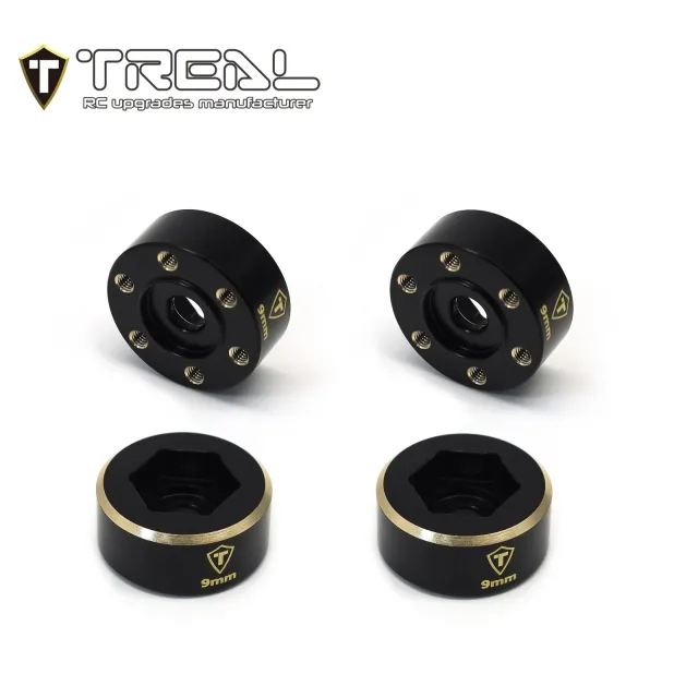 TREAL 1.9 Wheel Hubs Brass Weights 9mm Widen Adapters Compatible with 1/10 RC Crawlers
