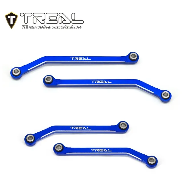 TREAL Aluminum 7075 High Clearance Links Set (4pcs) Chassis Lower Links for TRX4M 1/18 RC Crawler - Blue