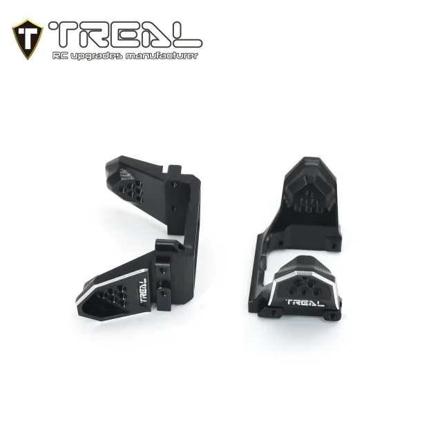 TREAL Aluminum 7075 Front & Rear Shock Mounts for TRX4M 1/18 Upgrades Parts - Black