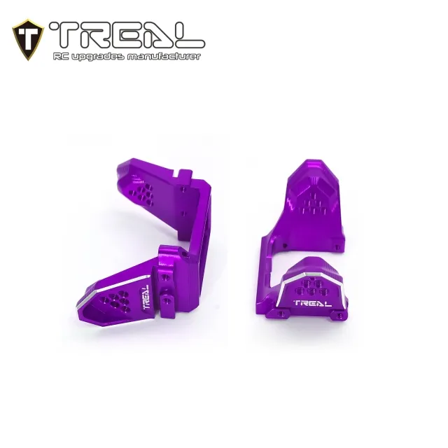 TREAL Aluminum 7075 Front & Rear Shock Mounts for TRX4M 1/18 Upgrades Parts - Purple