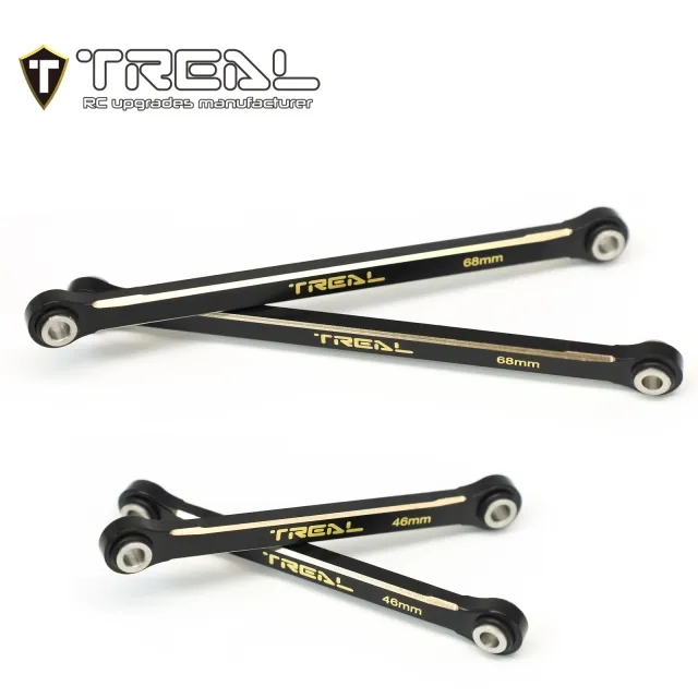 TREAL Brass Upper Links Set (4pcs) Upper Chassis 4-Links Upgrades Compatible with TRX4M 1/18 Scale