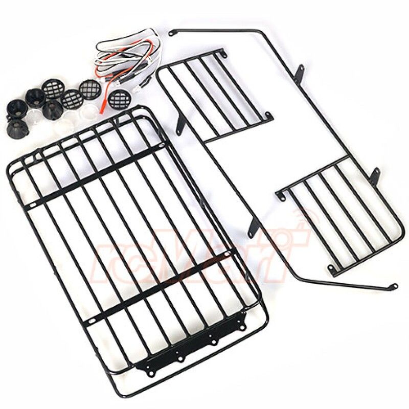 METAL ROLL CAGE W /LUGGAGE TRAY & WHITE LED LIGHT FOR JEEP WRANGLER BODY