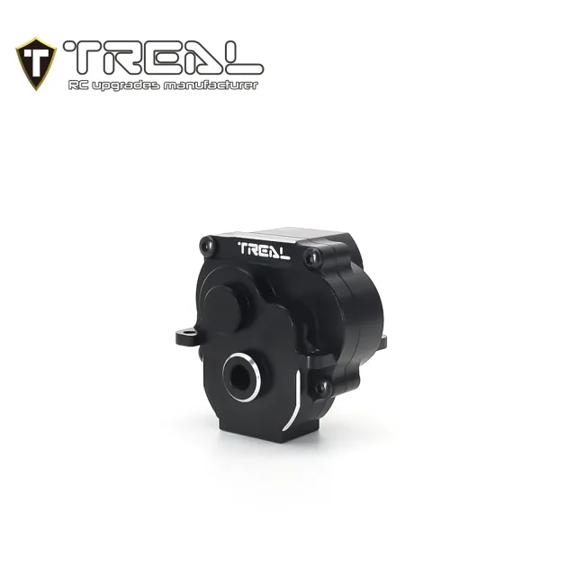 TREAL Aluminum 7075 Differential Gearbox Housings for 1/18 TRX4M - Black