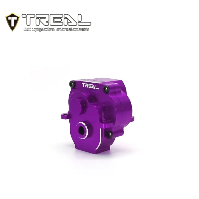 TREAL Aluminum 7075 Differential Gearbox Housings for 1/18 TRX4M - Purple