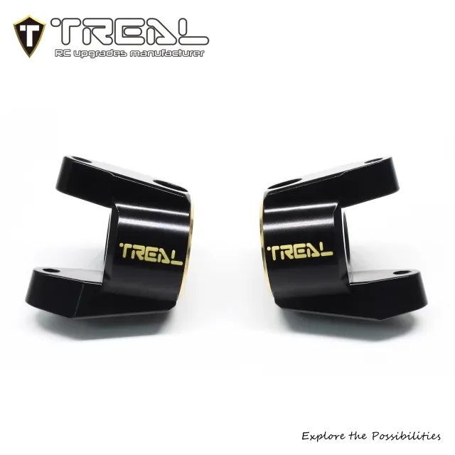 TREAL Brass C-Hub Carriers L/R Heavy Weight Upgrades Compatible with Axial 1/10th SCX10 PRO Comp Kit