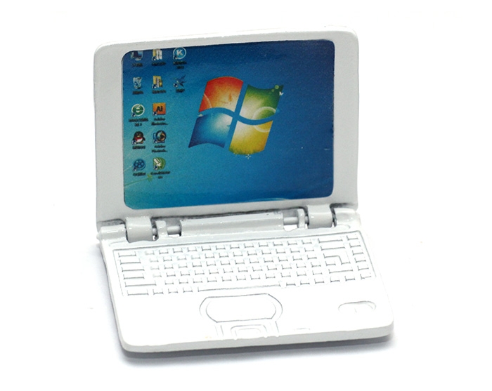 Team Raffee Co. RC Scale Accessories - Laptop (White)