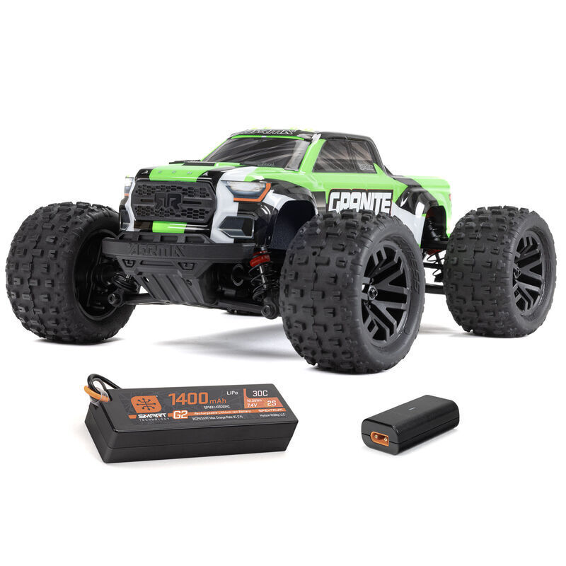 1/18 GRANITE GROM MEGA 380 Brushed 4X4 Monster Truck RTR with Battery & Charger - Green