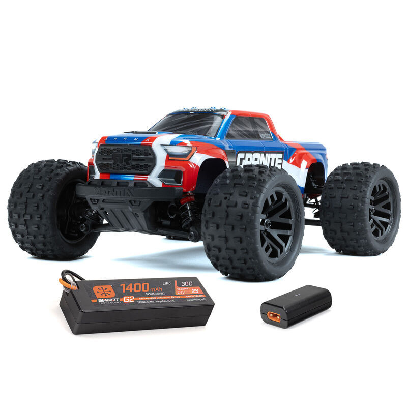 1/18 GRANITE GROM MEGA 380 Brushed 4X4 Monster Truck RTR with Battery & Charger - Blue