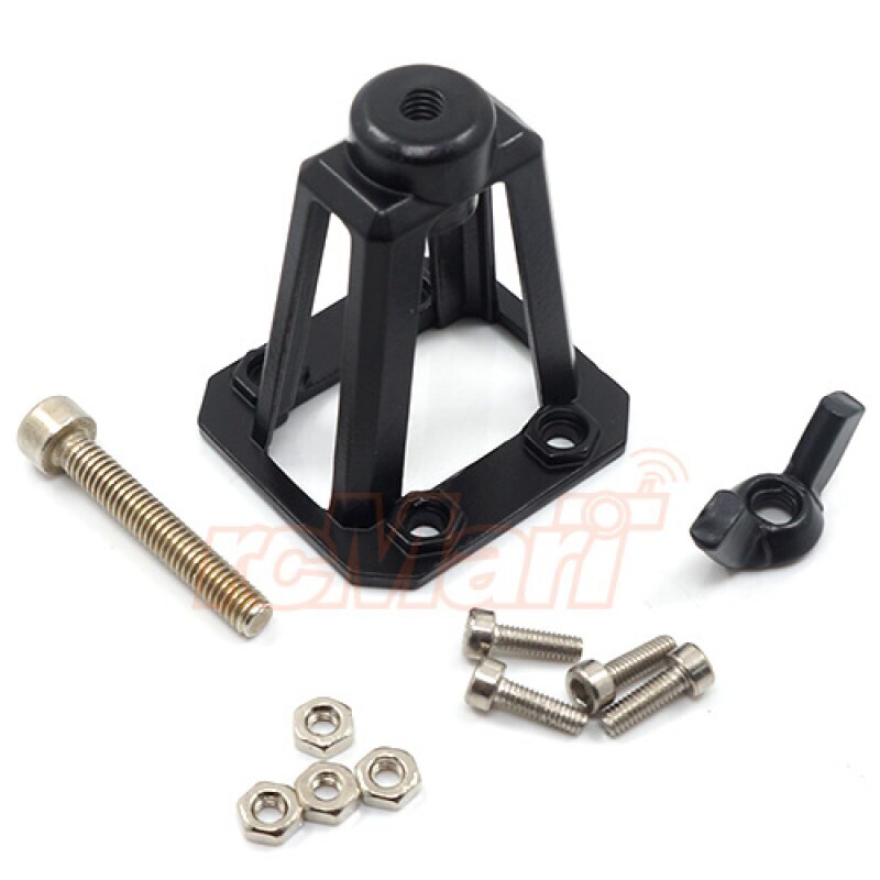 STEEL SPARE TIRE CARRIER FOR RC CRAWLER - BLACK