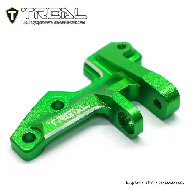 TREAL SCX10 Pro Panhard Chassis Mount Aluminum 7075 CNC Billet Machined - Green