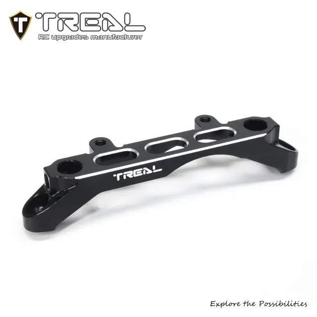 TREAL Aluminum 7075 Front Chassis/Shock Tower Brace, Fr Chass Shock Tower Frame for Axial SCX10 III Jeep - Black