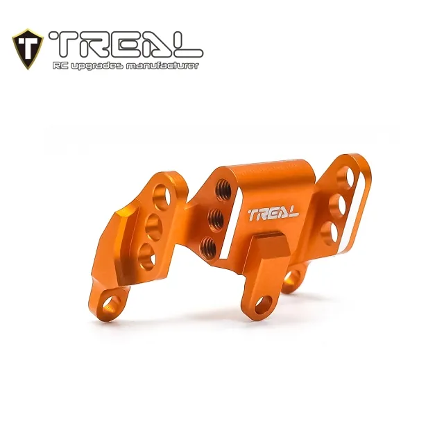 TREAL UTB18 Capra Rear Axle Upper Links Riser Bracket Relocation Adjust Mount CNC Machined Aluminum 7075 - Orange
