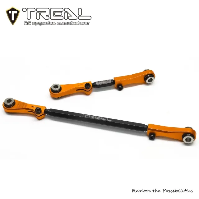 TREAL UTB18 Capra Adjustable Steering Links Tie-Rod Linkages Set (2pcs) - Orange