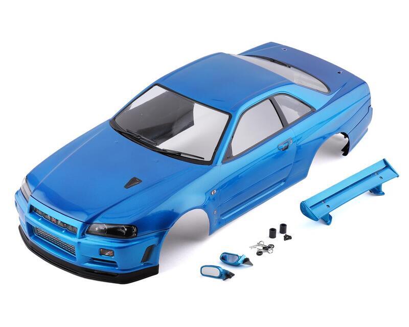 KILLERBODY – NISSAN SKYLINE R34 PRE-PAINTED 1/10 CAR BODY – (METALLIC BLUE)