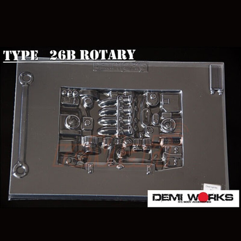26B ROTARY ENGINE BAY POLYCARBONATE CLEAR FOR 1/10 DRIFT BODY