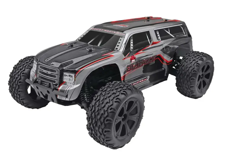 Redcat Blackout XTE RC Truck - 1:10 Brushed Electric Monster Truck - Silver