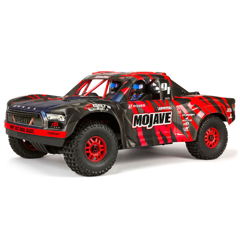 1/7 MOJAVE 6S V2 4X4 BLX Desert Truck with Spektrum Firma RTR, Red/Black