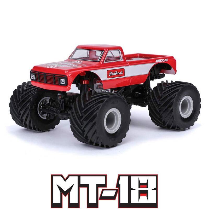 MT-18 / 1:18 Scale Brushed Monster Truck Red (Edelbrock Livery)