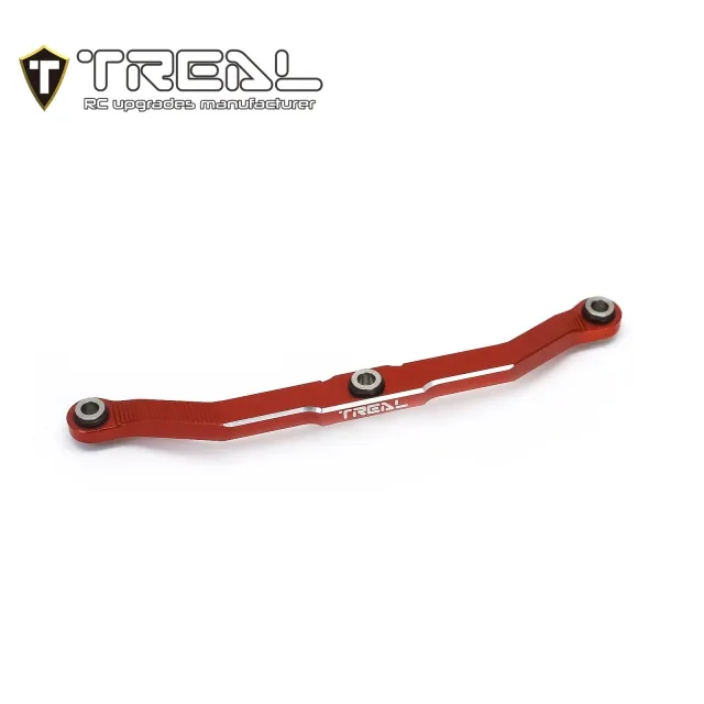 TREAL TRX-4M Front Steering Link, Aluminum 7075 CNC Machined Upgrades for 1/18 TRX4M TRX4MT - Red