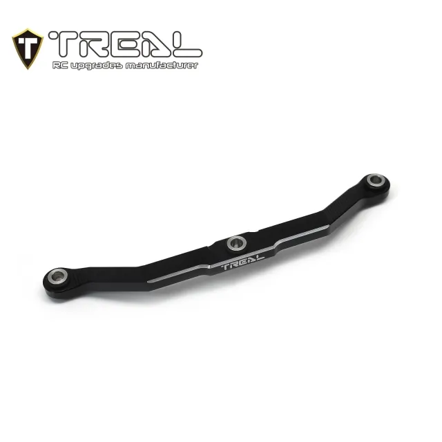 TREAL TRX-4M Front Steering Link, Aluminum 7075 CNC Machined Upgrades for 1/18 TRX4M TRX4MT - Black