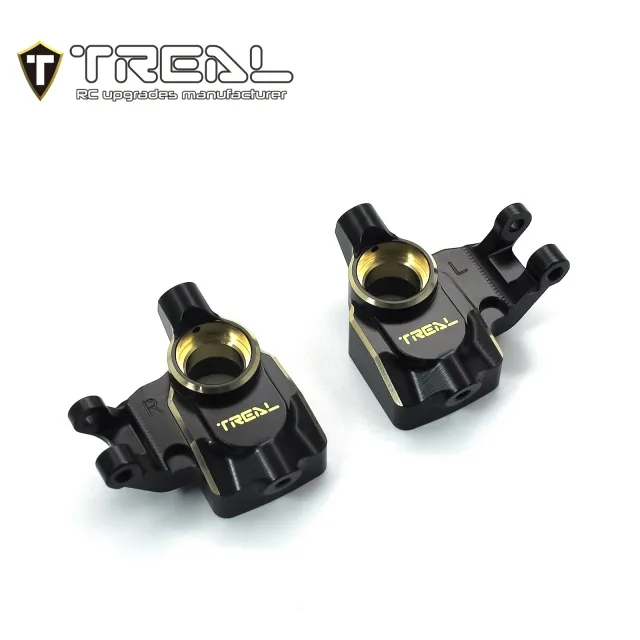 TREAL UTB18 Capra Brass Front Steering Knuckles Inner Portal Covers Set (2P) 35.8g/pc Heavy Weight