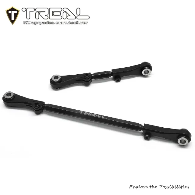 TREAL UTB18 Capra Adjustable Steering Links Tie-Rod Linkages Set (2pcs) - Black