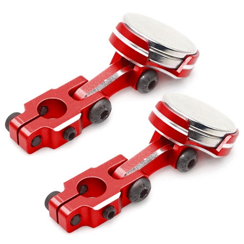 ALUMINIUM CNC MAGNETIC INVISIBLE BODY MOUNTING SYSTEM 2PCS - RED