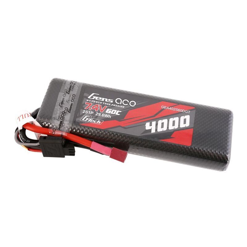 G-tech 4000mAh 7.4V 60C 2S1P HardCase Lipo Deans