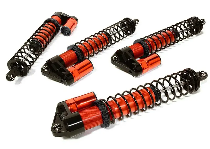 Billet Machined Piggyback Shock Set (4) for Traxxas X-Maxx 4X4 C27097RED