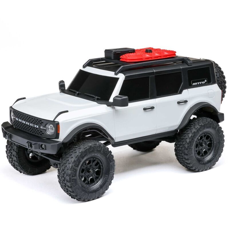 1/24 SCX24 Ford Bronco 4X4 RTR Brushed Rock Crawler (Battery & Charger Included),White