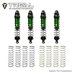 TREAL Mini LMT Shocks Set(4) Aluminum 6061 Front and Rear Assmebly Shock Absorber for 1/18 Losi Mini LMT (Green)