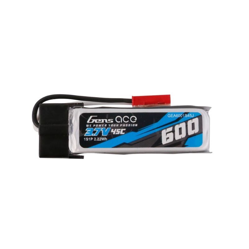 600mAh 1S 45C Lipo, JST-SYP